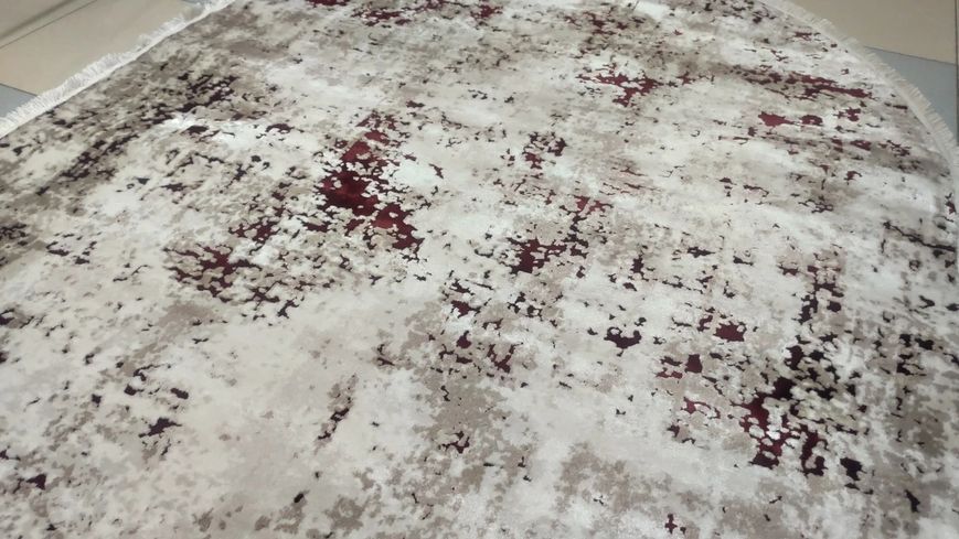Килим турецький акриловий, Овал, Aspero, сучасний дизайн, бежевий, синій 1.6х2.3 2425B фото